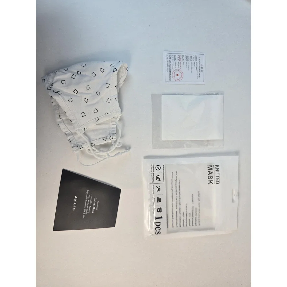 Akris Cotton Knitted Face Mask Pack of 3 Individually Packed Reusable & Washable